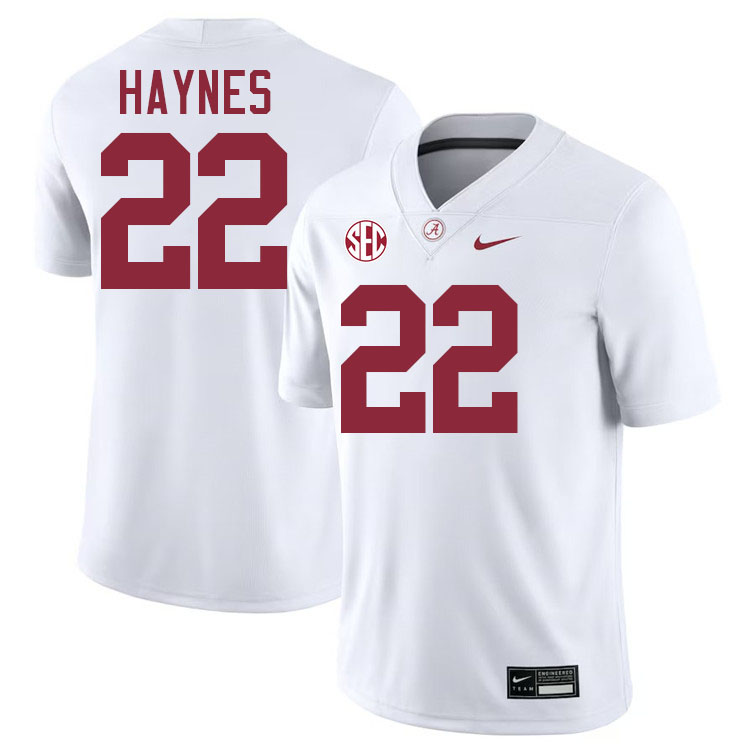 Justice Haynes Alabama Jersey,University Of Alabama Crimson Tide Football Jersey,Uniforms-White